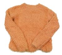 Lososový žinylkový chlupatý svetr St. Bernard