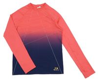 Neonově růžovo-tmavomodré funkční triko Decathlon