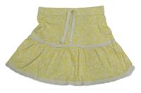 Žlutá květinová bavlněná sukně Next