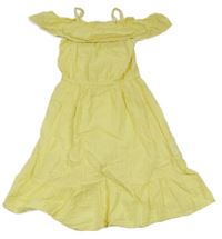 Žluté krepové šaty H&M