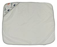 Bílo-šedá zavinovací osuška s dinosaury 