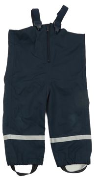 Tmavomodré nepromokavé laclové kalhoty H&M