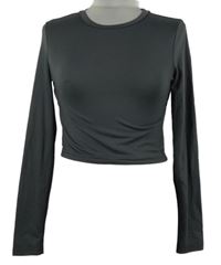 Dámské šedé crop triko Shein