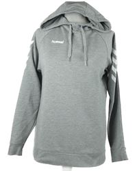 Dámská šedá mlírovaná mikina s logem a kapucí Hummel