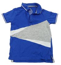Modro-šedé polo tričko Matalan