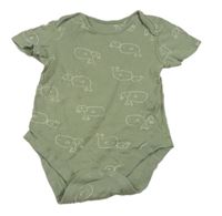 Khaki body s velrybami 