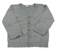 Šedý propínací svetr H&M