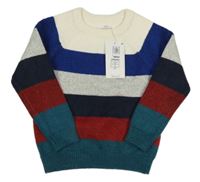 Nové - Smetanovo-safírovo-šedý svetr M&S