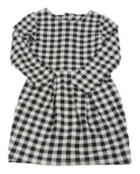 Bílo-černé kostkované šaty H&M