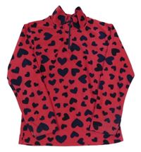 Malinová fleecová funkční mikina se srdíčky Mountain Warehouse