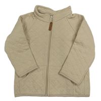 Béžová prošívaná propínací mikina H&M
