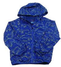 Tmavomodrá šusťáková podzimní bunda s diny a kapucí Primark