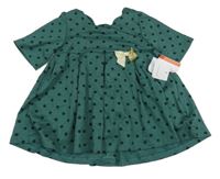 Nové - Tmavozelená puntíkatá tunika Tahari 