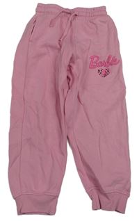 Růžové tepláky s nápisem - Barbie