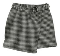 Černo-šedá vzorovaná úpletová sukně s páskem George