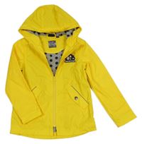 Žlutá voděodolná jarní bunda s kapucí Alive