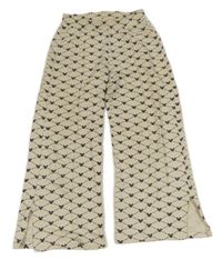 Béžovo-tmavošedé vzorované tepláky s Mickeym H&M