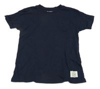 Tmavomodré tričko s kapsou Lupilu