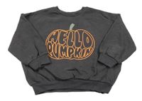 Tmavošedá oversize mikina s dýní Nutmeg