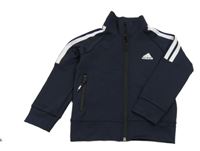 Tmavomodrá propínací sportovní mikina s rolákem a logem Adidas