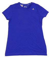 Fialové sportovní tričko s logem Adidas