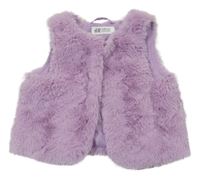 Lila kožešinová podšitá vesta H&M