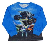 Azurové triko s monster truck 