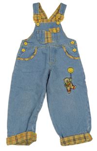 Modré laclové rifle s medvídkem Topolino