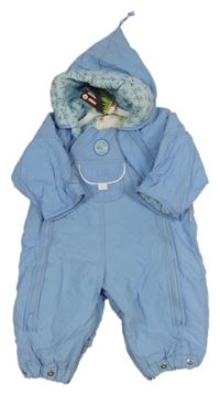 Nové - Světlemodrá plátěná zateplená kombinéza s kapucí Reima