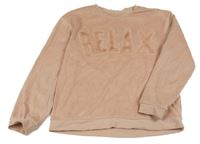 Světlerůžová plyšová mikina s nápisem George 