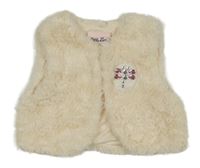 Smetanová kožešinová vesta Little Lass 