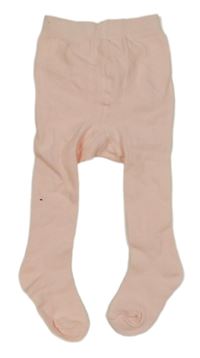 Světlerůžové punčocháče s volánky 