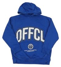 Kobaltově modrá mikina s nápisem a kapucí George