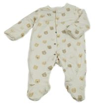 Smetanový bavlněný zateplený overal s medvídky Tu