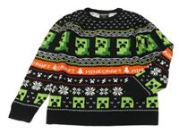 Černý svetr Minecraft 