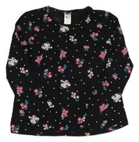 Černé květované triko C&A