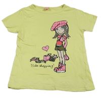 Citronové tričko s holčičkou Dopodopo