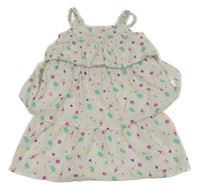 Bílé lehké vrstvené šaty s obrázky Tissaia