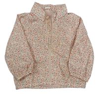 Světlerůžová květovaná jarní bunda H&M