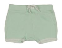 Světlemátové bavlněné kraťasy 
