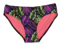 Tmavomodré plavkové kalhotky s listy 