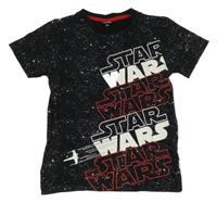 Černo-bílé vzorované tričko se Star Wars