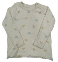 Smetanové triko s kytičkami George 