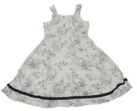 Bílé plátěné šaty s květy Red Herring