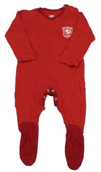 Červený overal s potiskem 