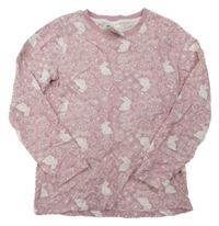 Světlerůžové triko se zajíčky H&M