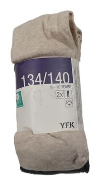 Nové - 2x - Béžové + šedé punčocháče Y.F.K.