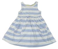 Bílo-modré pruhované šaty Nutmeg