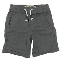 Tmavošedé cargo PULL ON plátěné kraťasy Denim Co.