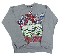 Šedá melírovaná mikina s Avengers MARVEL